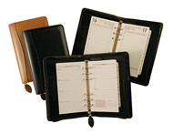 Leather Zipper 6-Ring Binders